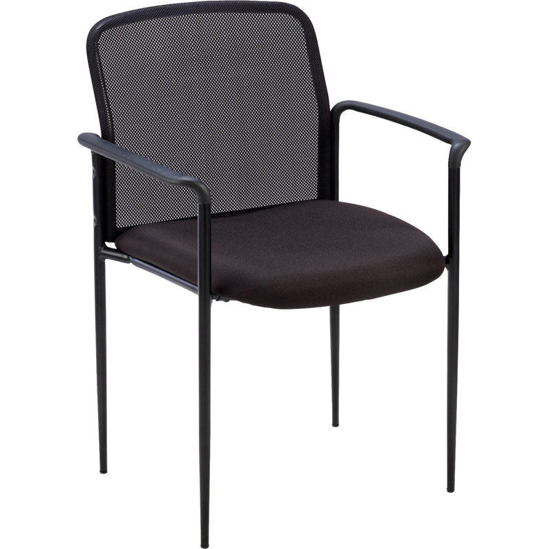 Lorell 23.75" W Stackable Plastic Seat Waiting Room Chair with Metal